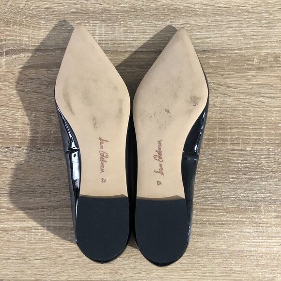 Sam Edelman Wanda Womens Size 8.5M Black Patent Leather Pointed Toe Flats - Picture 8 of 11